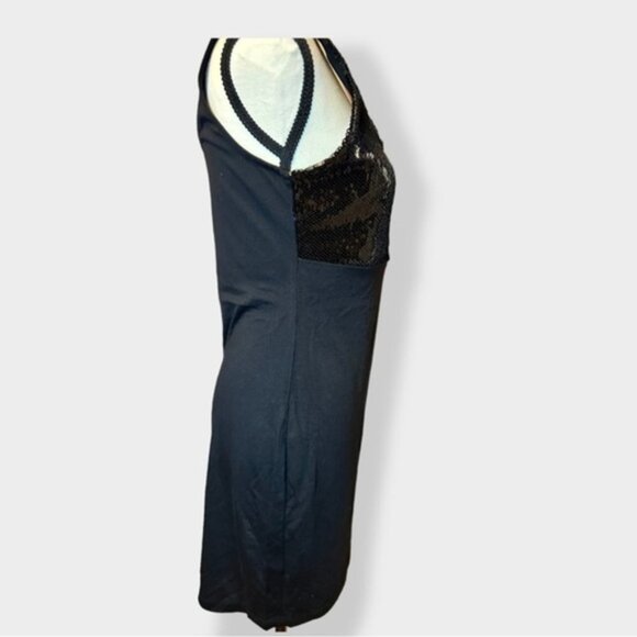 Women's Little Black Bodycon Sequin Dress sz M - Picture 4 of 5